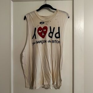 Oversized distressed Unif muscle tank